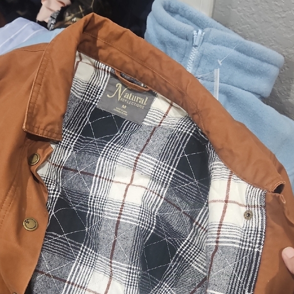 Natural Reflections Checkered Jacket with Brown Highlights - Picture 3 of 15